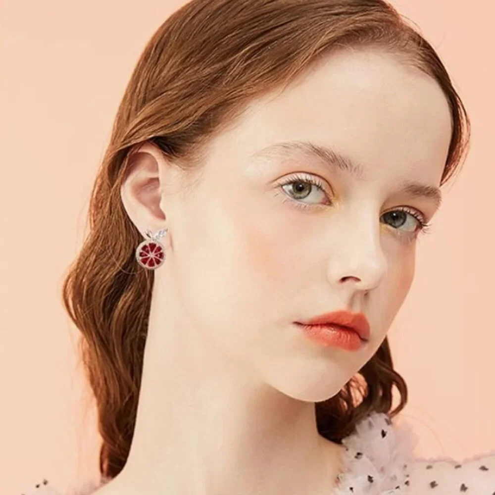 Anthro Red Orange Earrings